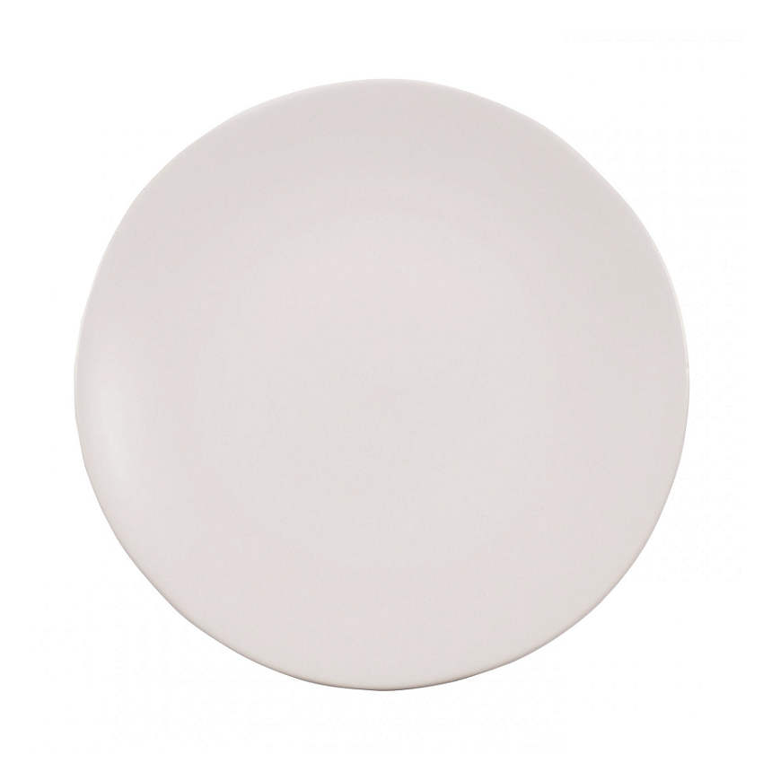 white-stoneware-service-plate